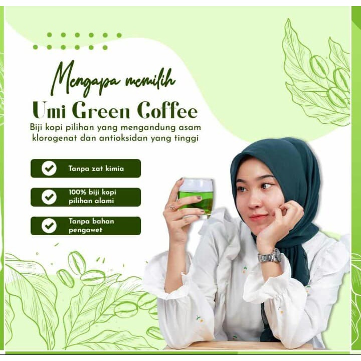 Umi Green Coffee Original Paket 12 Bungkus