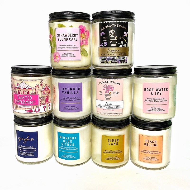 Candle Single 1 Wick Bath And Body Works Bbw | Shopee Indonesia