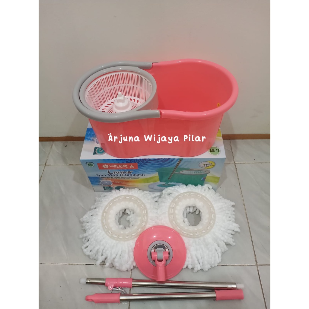 Pel Lantai Livina Spin Mop (Standard) BM-45 Lion Star+Bubblewrap