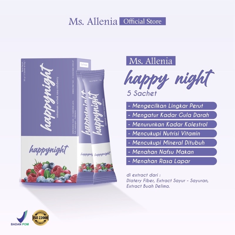 

MS ALLENIA HAPPY NIGHT- fiber minuman pelangsing diet (original, BPOM)