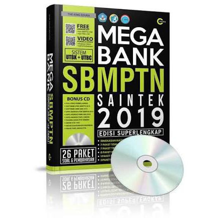 Mega Bank SBMPTN Saintek 2019 Plus CD by The Kingf Eduka