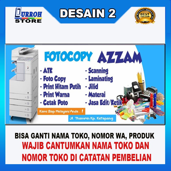 Spanduk / Banner Toko Fotocopy dan ATK