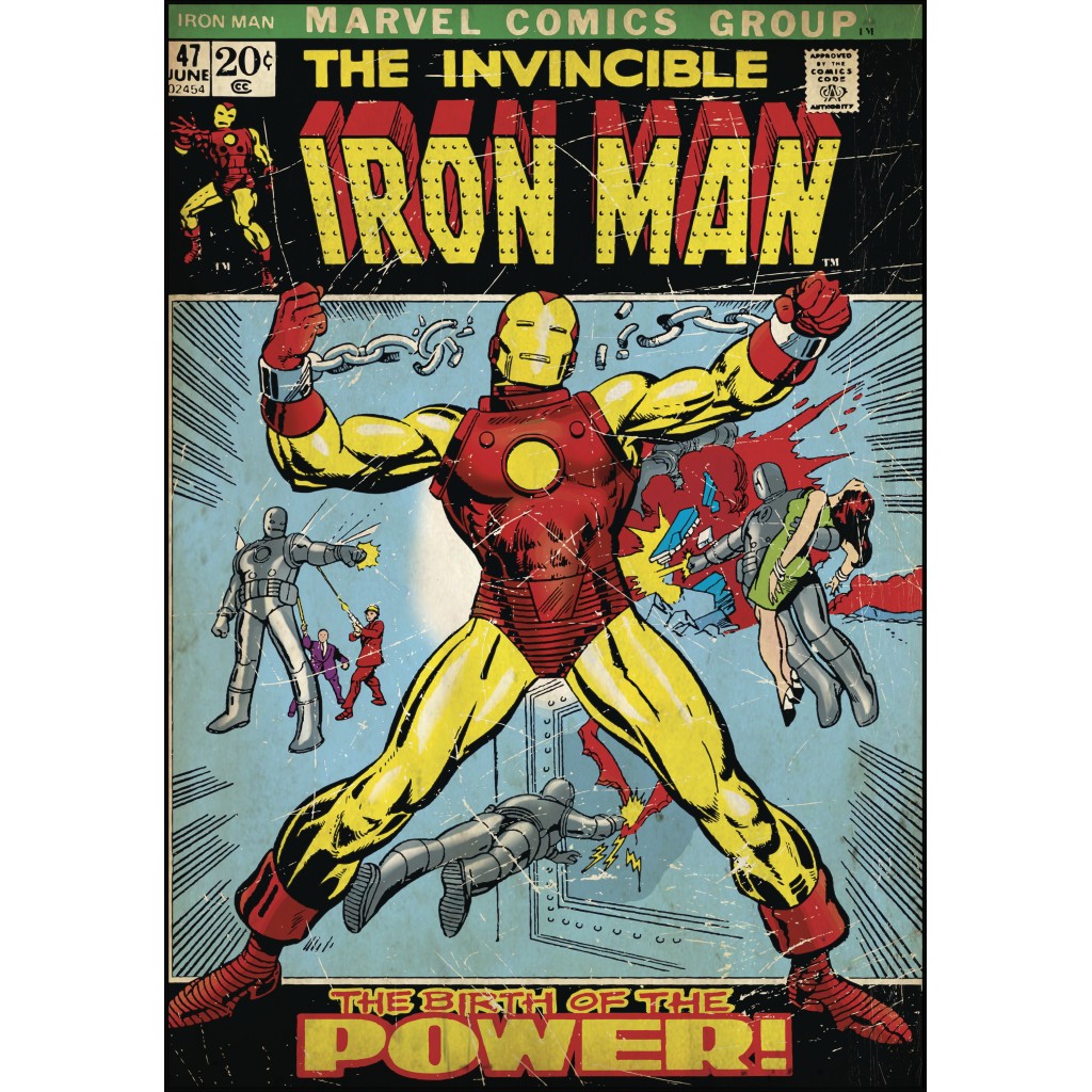 Marvel Iron Man Comic Book Cover - Stiker Dinding . RMK1662SLG (K1)