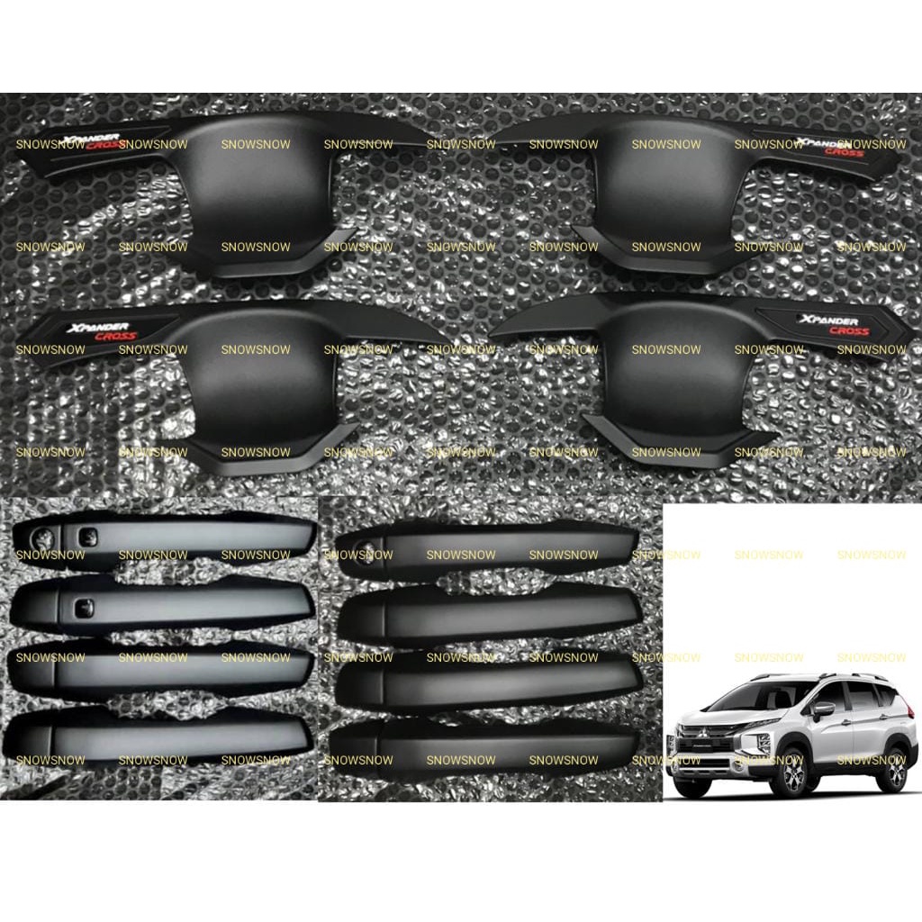Paket Outer Handle Cover Xpander Cross 2018 2022 2023 2024 UP Hitam Chrome Carbon