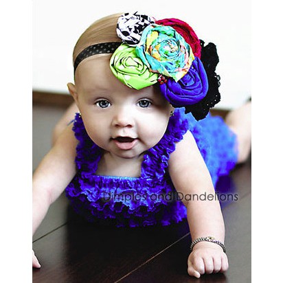 [JOYLEEN BEBE] Headband Big 5 Color Flower - Bandana Bunga Lucu Import/ Bandana bunga besar