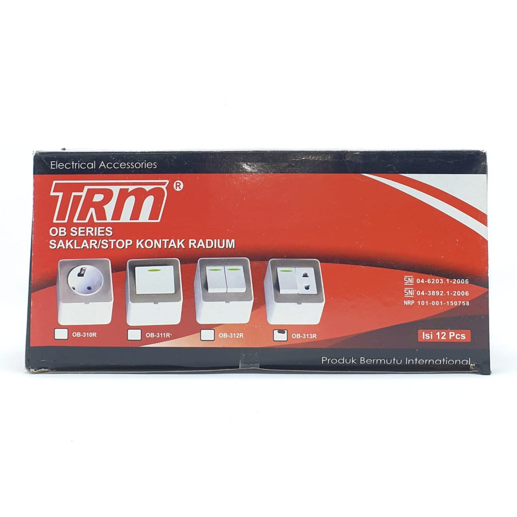 @12 Pcs (1 Kotak) TRM-313R OB Segi Saklar Engkel Stop TRM-313R Outbow Radium SNI