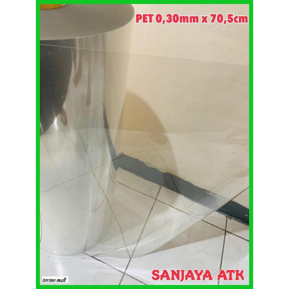 

buku-arsitek- mika pet tebal 0.30 mm super clear meteran untuk faceshield -design.