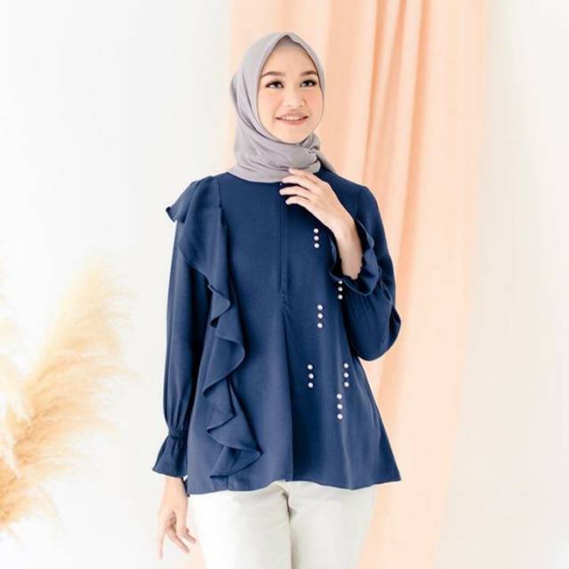 (Navy S) tania blouse by wearing klamby