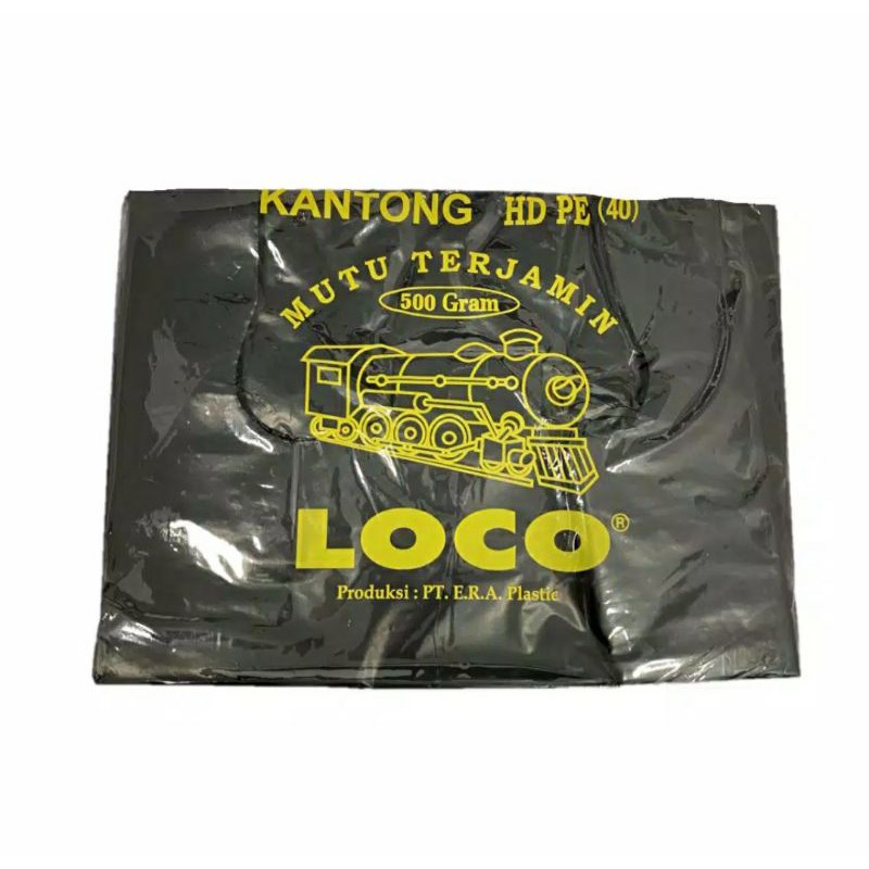 Kantong Kresek Hitam Loco Tebal HD PE 1 Bungkus