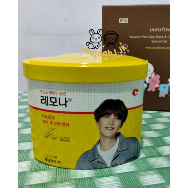 Heart Tin Lemona / Kaleng Lemona - Suga BTS