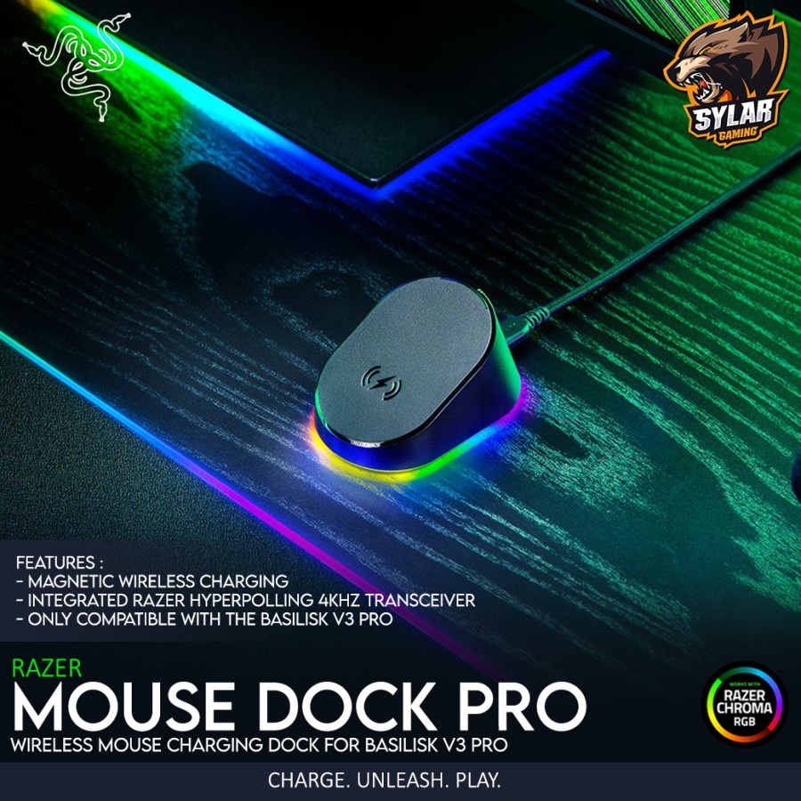 Razer Wireless Mouse Charging Dock Pro RGB for Basilisk V3 Pro