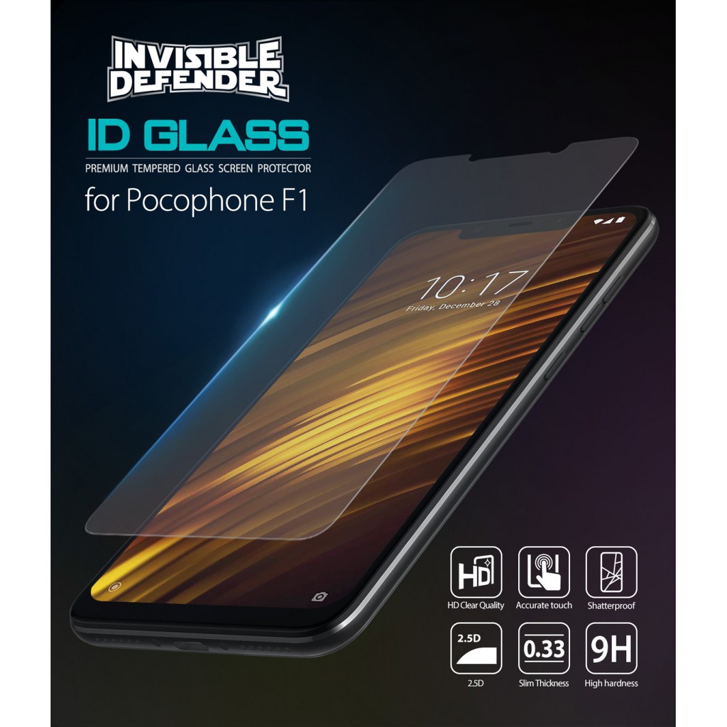 Ringke Invisible Defender Tempered Glass For Xiaomi Pocophone F1