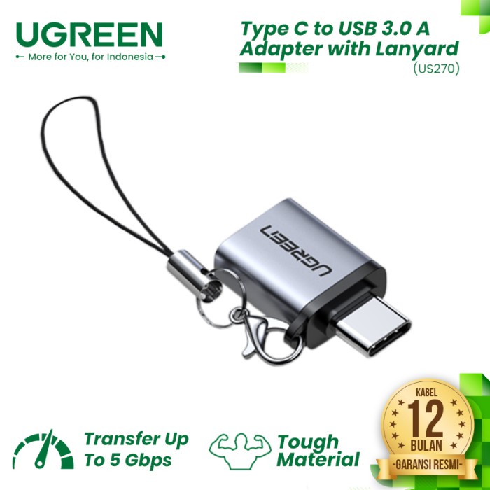 UGREEN Adapter OTG USB-C (M) to USB 3.0-A (F) - US270