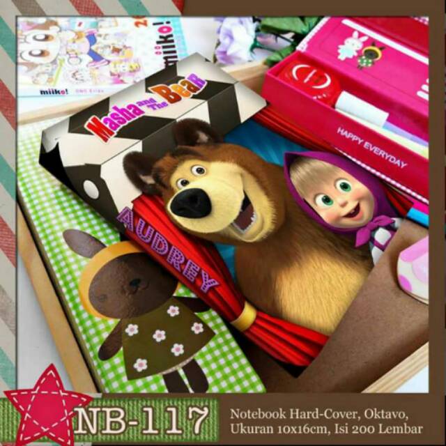 

NB-117 Custom Notebook A6 Marsha And The Bear