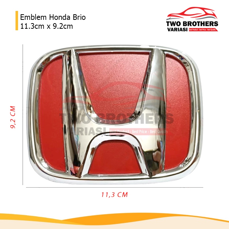 Logo Emblem Mobil HONDA BRIO ALL NEW 2018 - 2021 MERAH (Belakang)