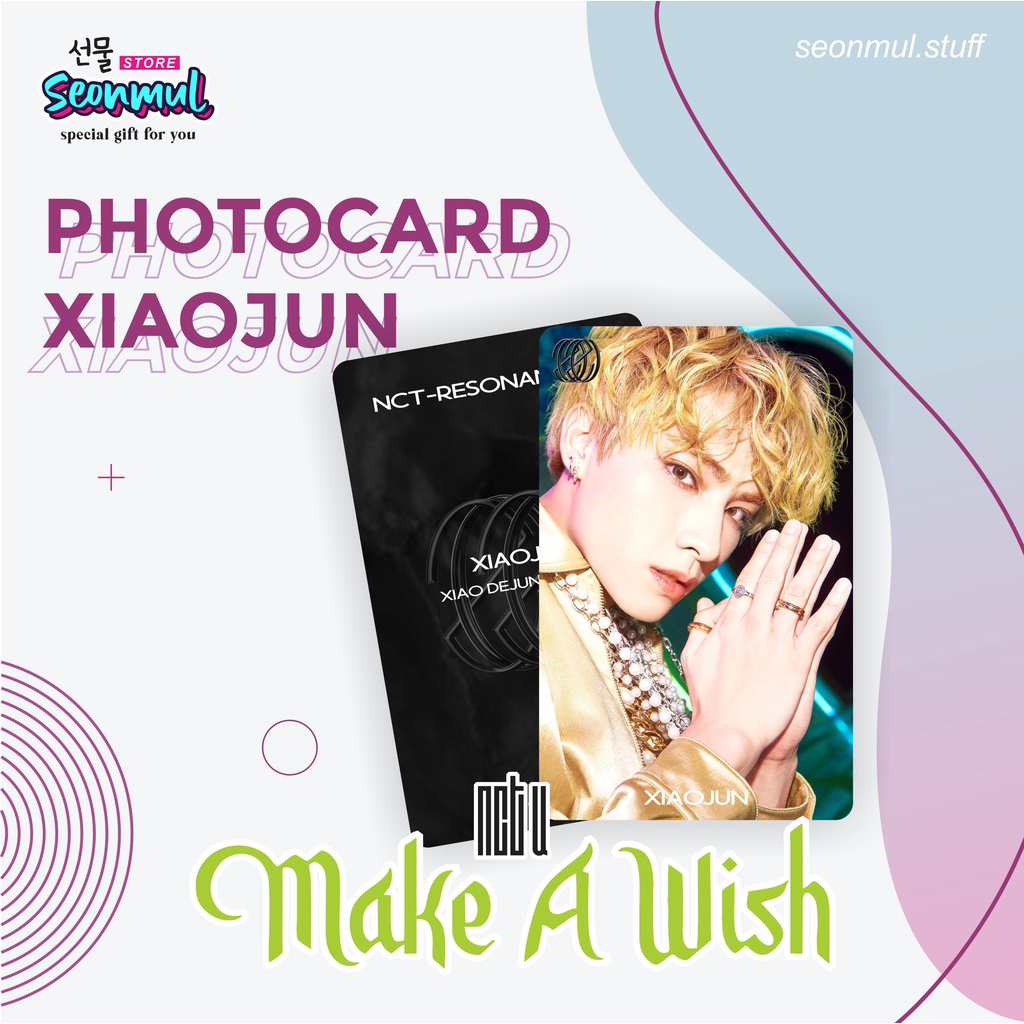 READY STOCK!! PHOTOCARD PC NCT U MAKE A WISH SILVER GLITTER XIAO JUN