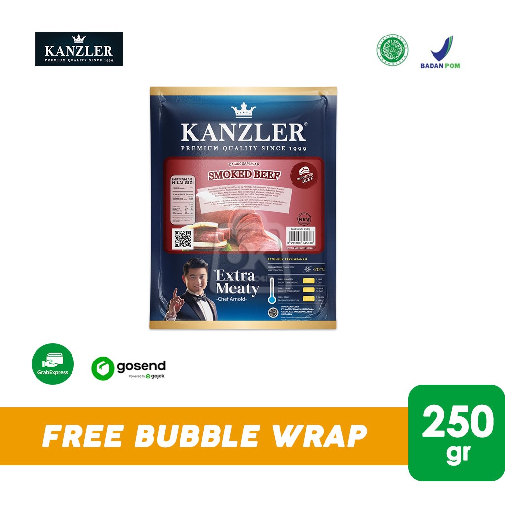 

Kanzler Smoked Beef Round / Daging Asap Bulat 250gr (KHUSUS INSTANT)
