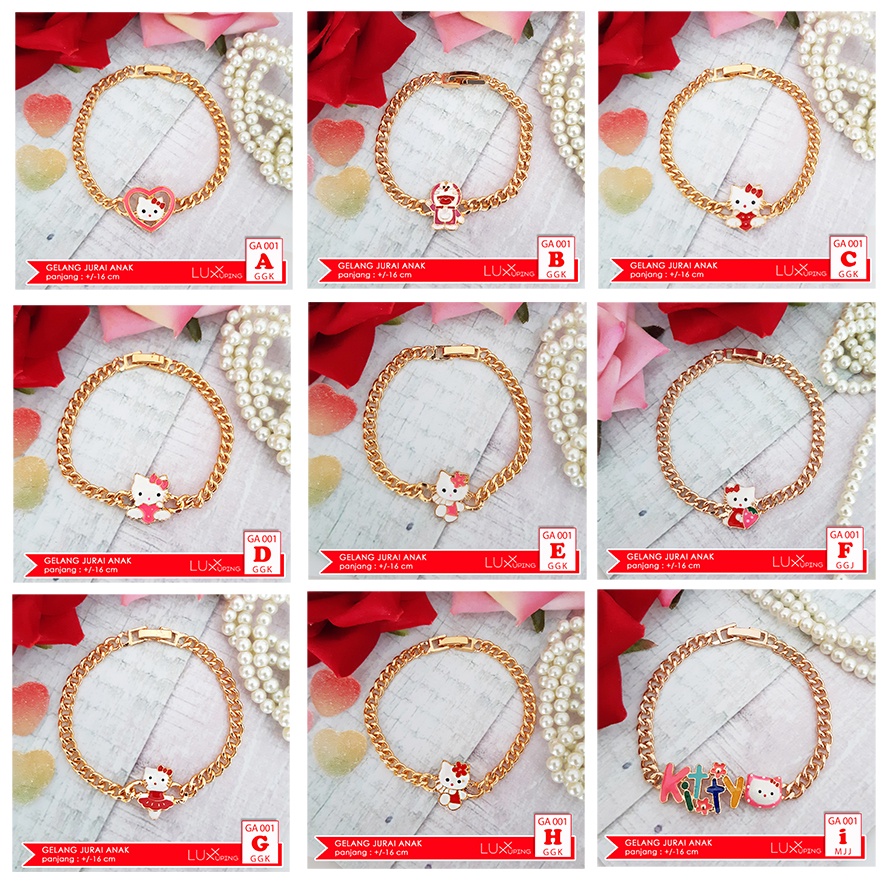 GA 001 GESER Gelang Anak Perempuan Perhiasan Ekonomis Anak Karakter Hello Kitty Aksesoris Gelang Xuping Anak Luxx Xuping