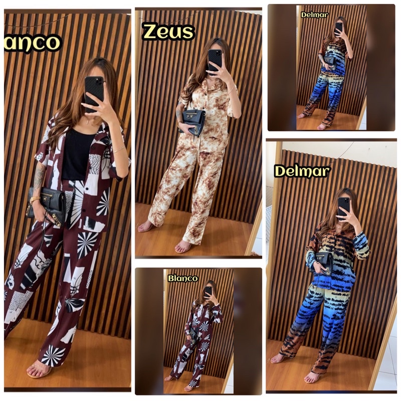 CE HOMEWEAR ONE SET COUPLE KATUN RAYON PREMIUM MOTIF BONJOUR