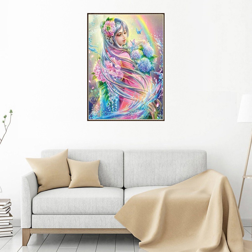 DIY Bingkai Foto Dengan Gambar Motif Bunga Dan Ukuran 30x40cm Untuk Koleksi