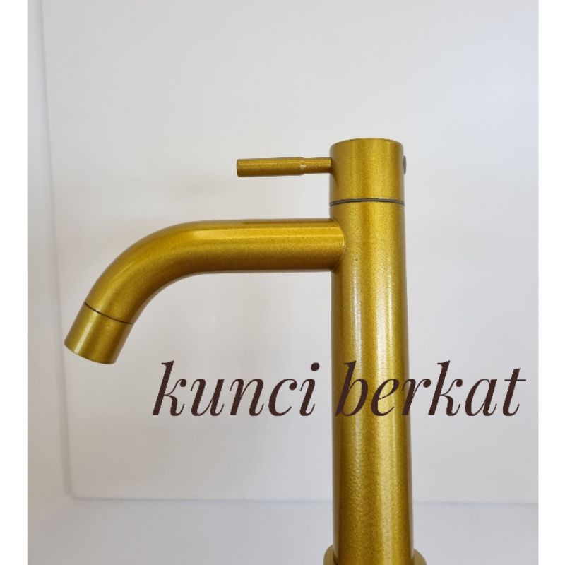 Kran wastafel gold/keran/wastapel emas/bambu/long/kran cuci tangan