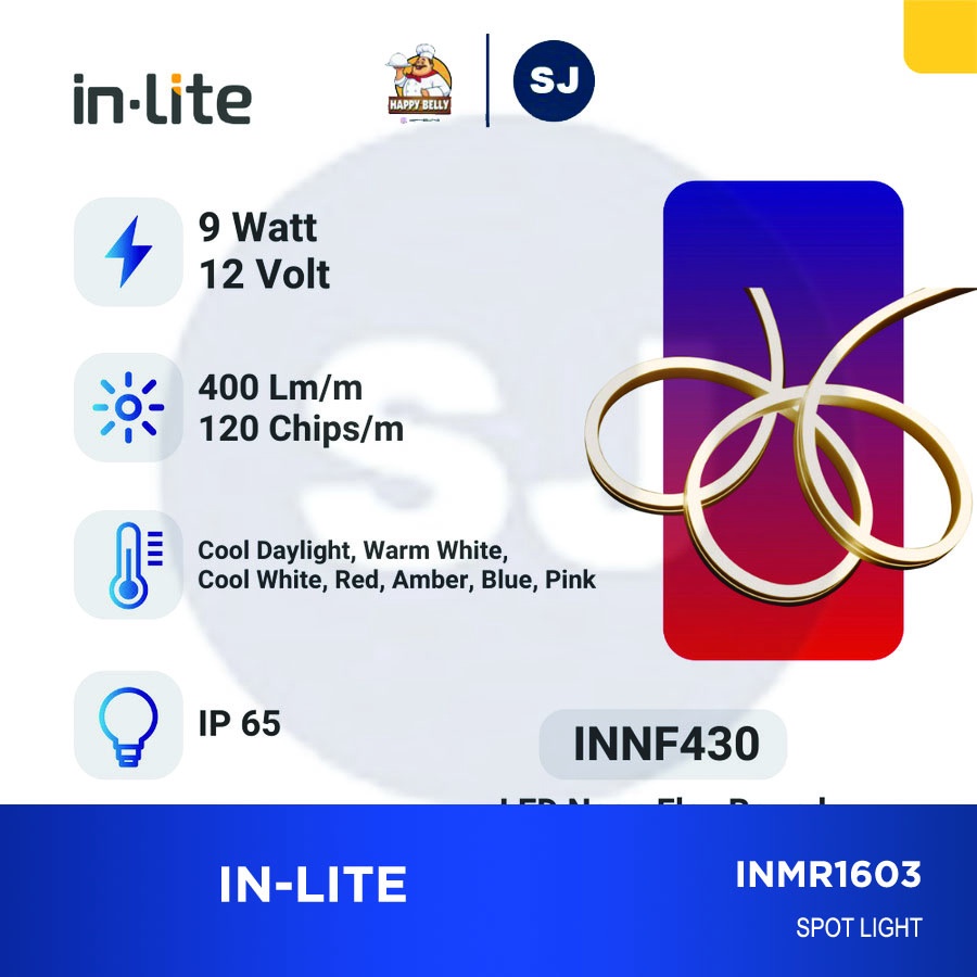 In-Lite Lampu LED Neon Flex Round INNF430 - Warm White