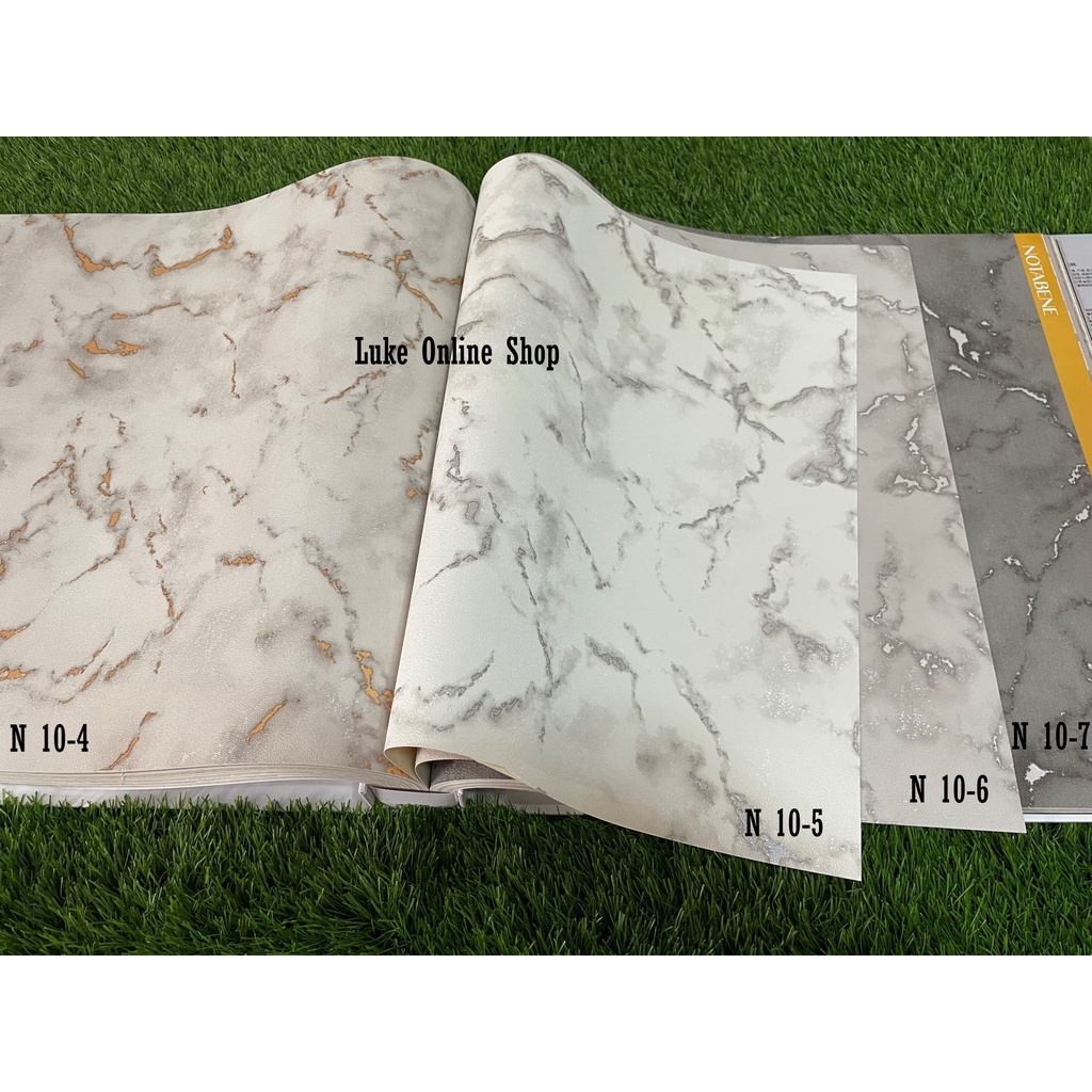 Wallpaper Dinding Motif Semen Keramik Klasik Putih Abu Silver