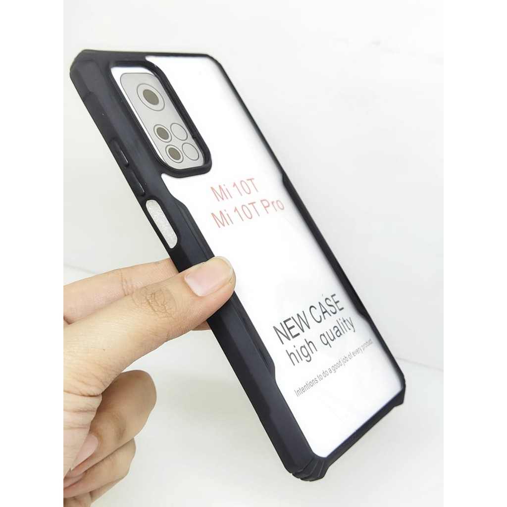 Anti Shocking Xiaomi Mi 10T 6.67 Inch Hardcase Fusion Mi 10T Pro List Hitam Acrylic Case