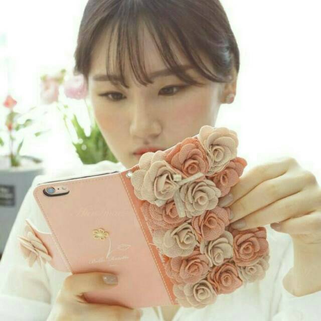 SAMSUNG GALAXY S4/ S5/ S6 / S6 edge/ S7/ S7 Edge CASING FLIP CASE ROSES
