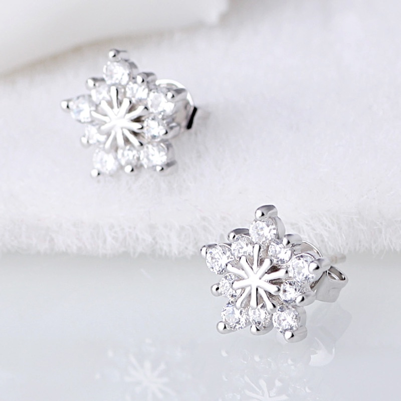 Anting Perak 925 Wanita Natal Bintang berujung lima Perhiasan Fashion/Subang Telinga anting perempuan