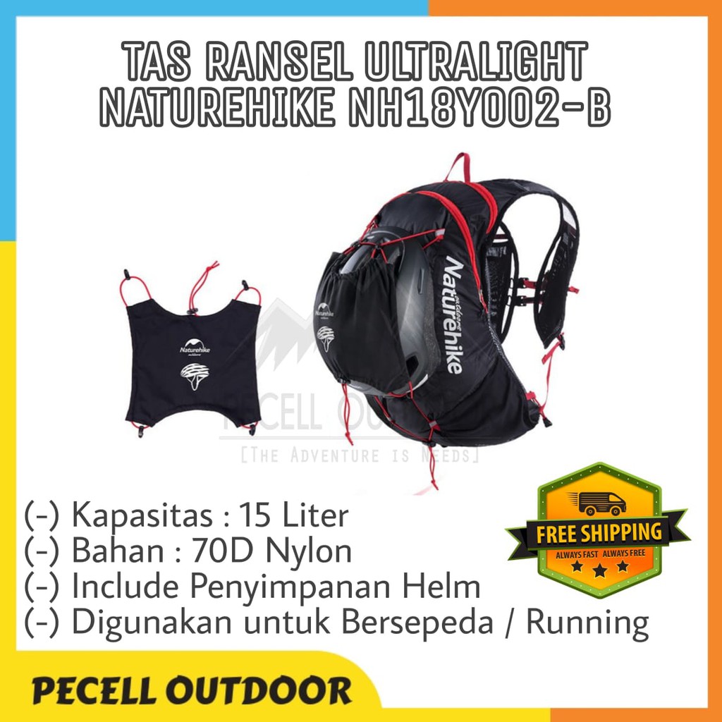 Tas Ransel Running Sepeda Cycling Ultralight Outdoor Hiking Trail Run Gunung Naturehike NH18Y002-B