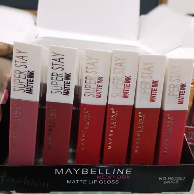 Maybelline matte lip gloss 6 pcs
