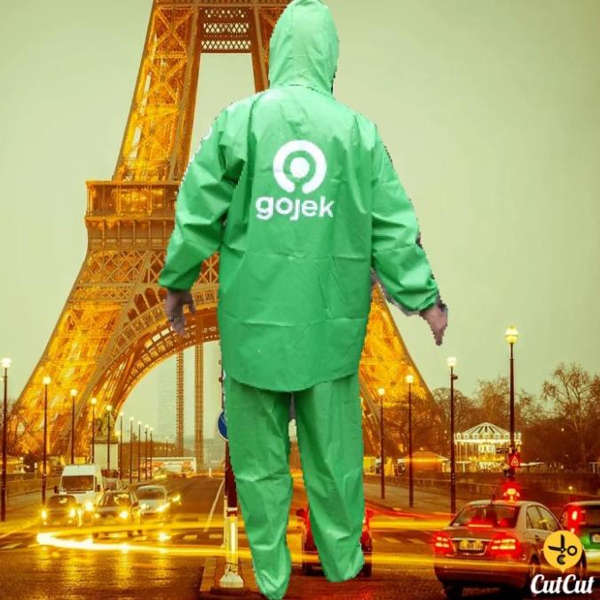 jas hujan ojek ojol gojek grab