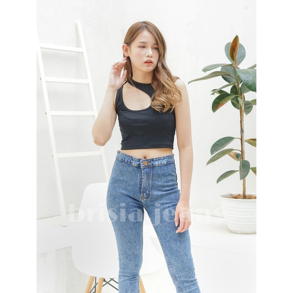 [SIZE 27-38] NAYEON Highwaist Jeans Skinny - Snow Wash 3 WARNA / Celana Jeans Highwaist