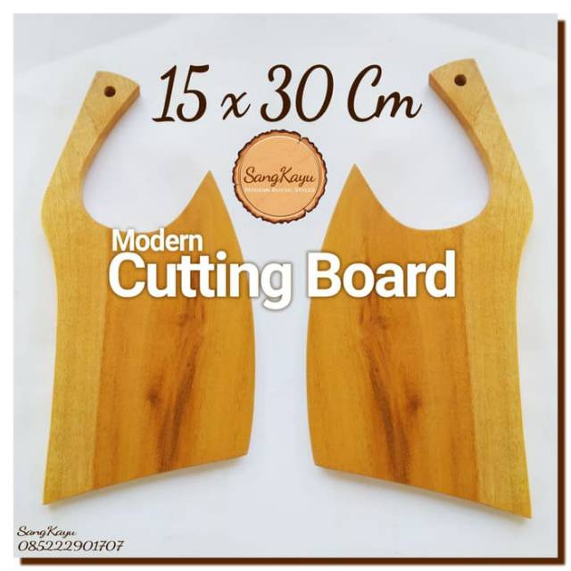 Modern Cutting Board 15 x 30 Cm Talenan kayu modern unik cutting board