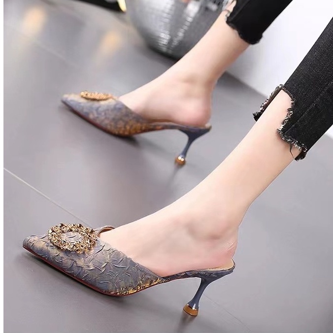 aid 0328, sepatu heels wanita import fashion sandal heel terkiniian cantik dan termurah terpopular cantik