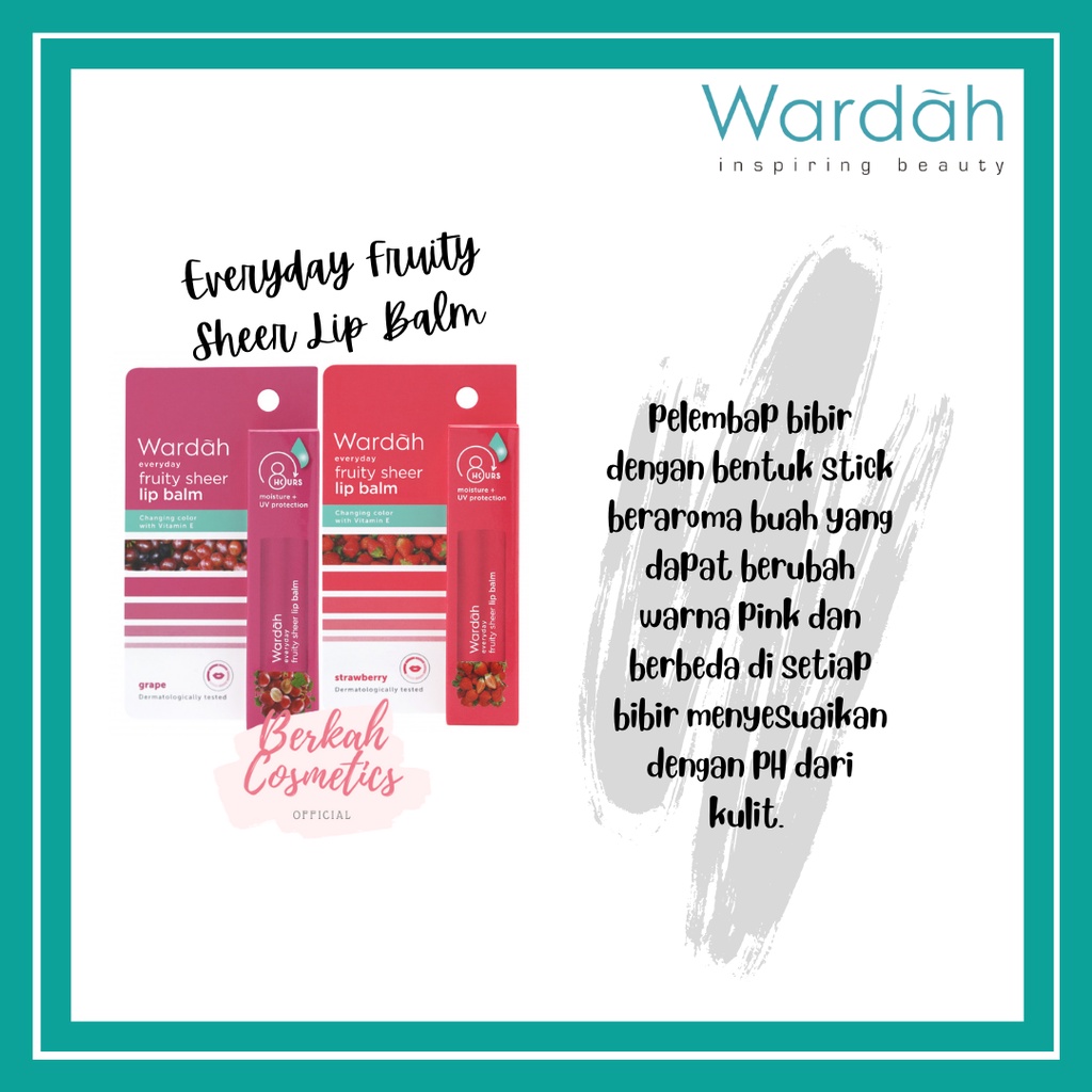 Wardah Everyday Fruity Sheer Lip Balm - Lip balm dari wardah