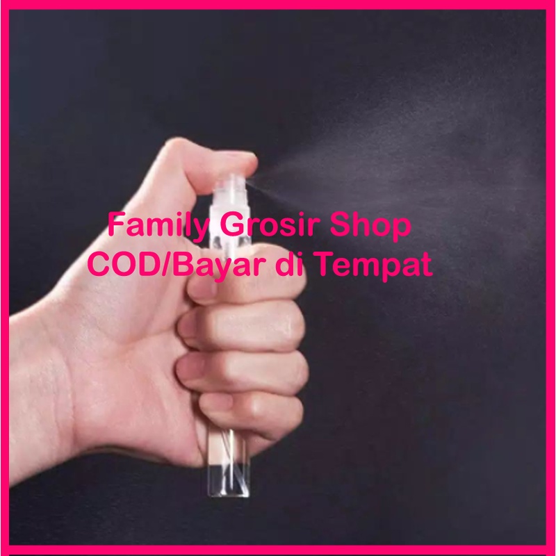 Botol Decant Kaca Parfum Spray Transparan Isi Ulang untuk Traveling Botol Kaca Spray