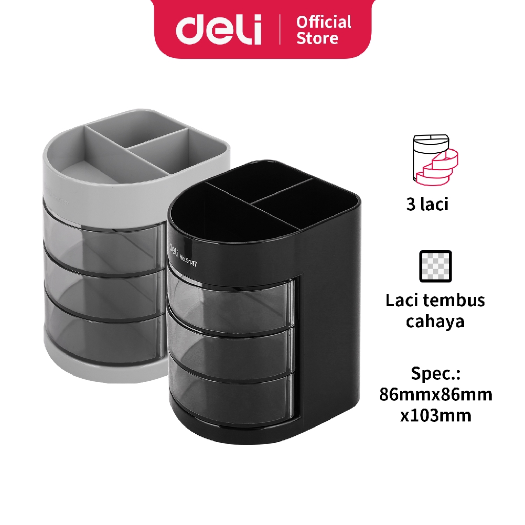 

Deli E9147 Desk Organizer Tempat Alat Tulis PS Desk Organizer 6 Comp.