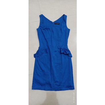 Dress biru Korea berat badan 45-50kg