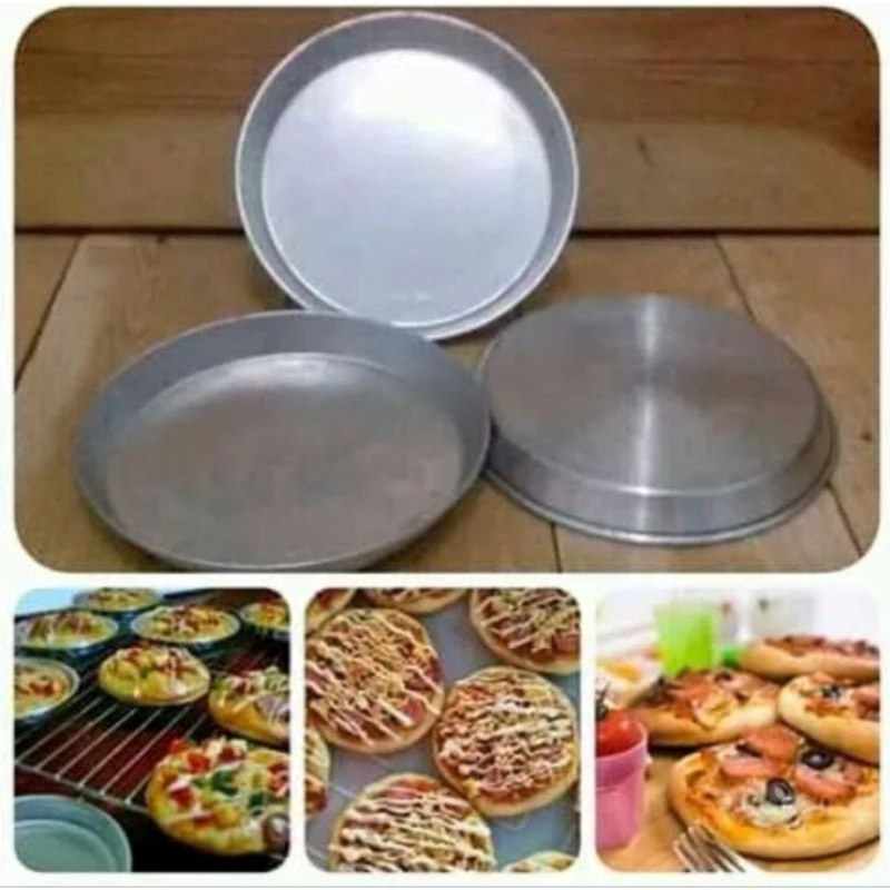 Loyang Pizza anti lengket bahan aluminium cetakan nampan pizza anti lengket ukuran 18cm.20cm.22cm.24cm.26cm