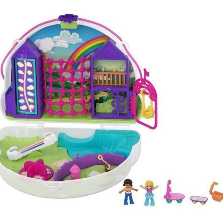 Mattel Polly Pocket Compact Rainbow Playground Purse Limited Edition