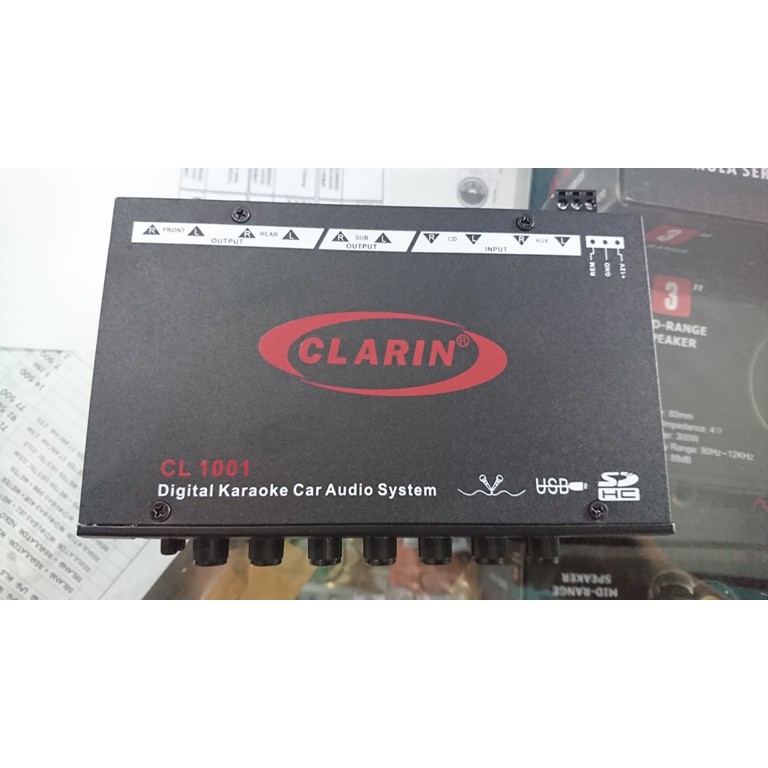 EQUALIZER/pre amp CLARIN MOBIL usb MP3 karaoke JERNIH DETAIL