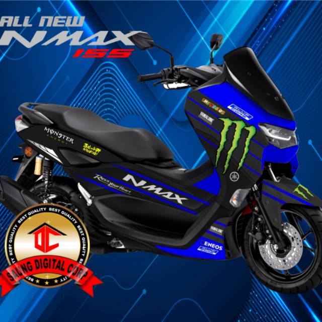 Decal variasi Yamaha nmax new 2020 black blue 232