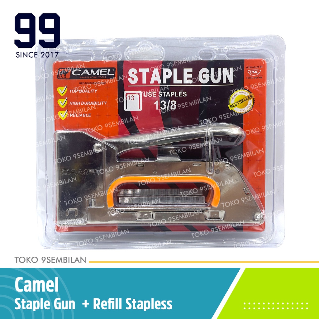 

Camel Staples Tembak 13/4-8mm Stapler Gun Staple Jok Motor Sofa Tacker