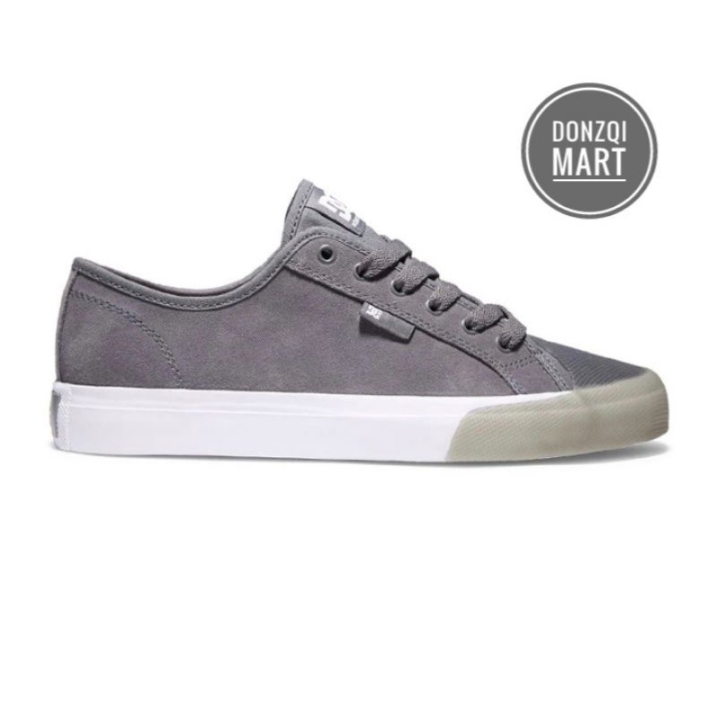 DC Manual RT S Suede Skate Sneakers - Grey/White