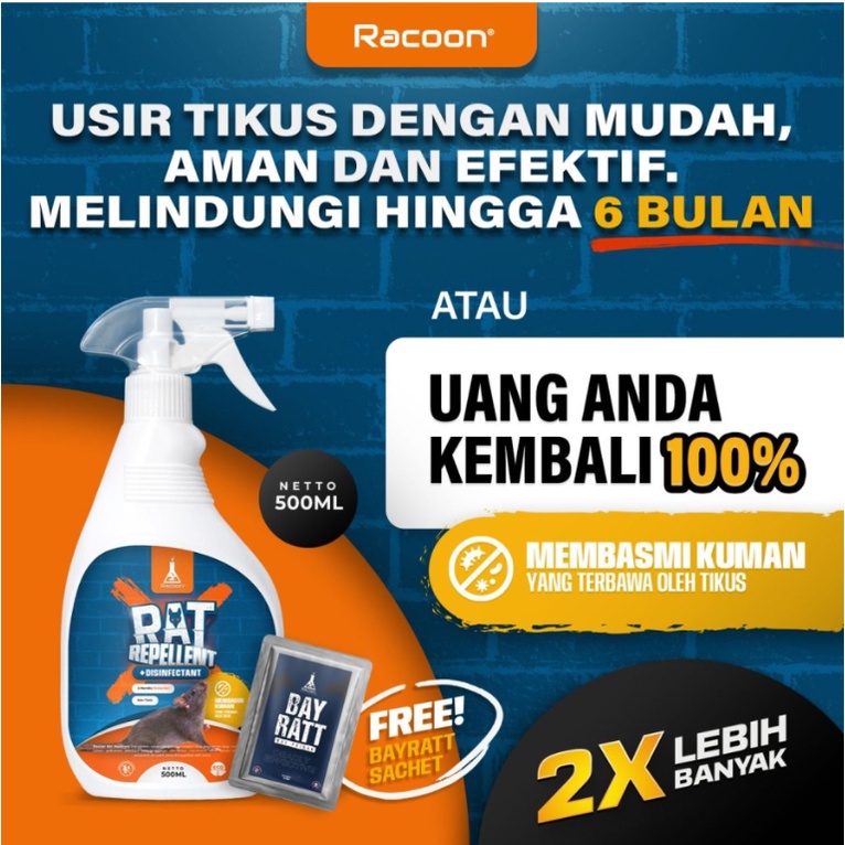 Racoon Rat Repellent Pengusir Tikus Tidak Beracun Tahan 6 Bulan