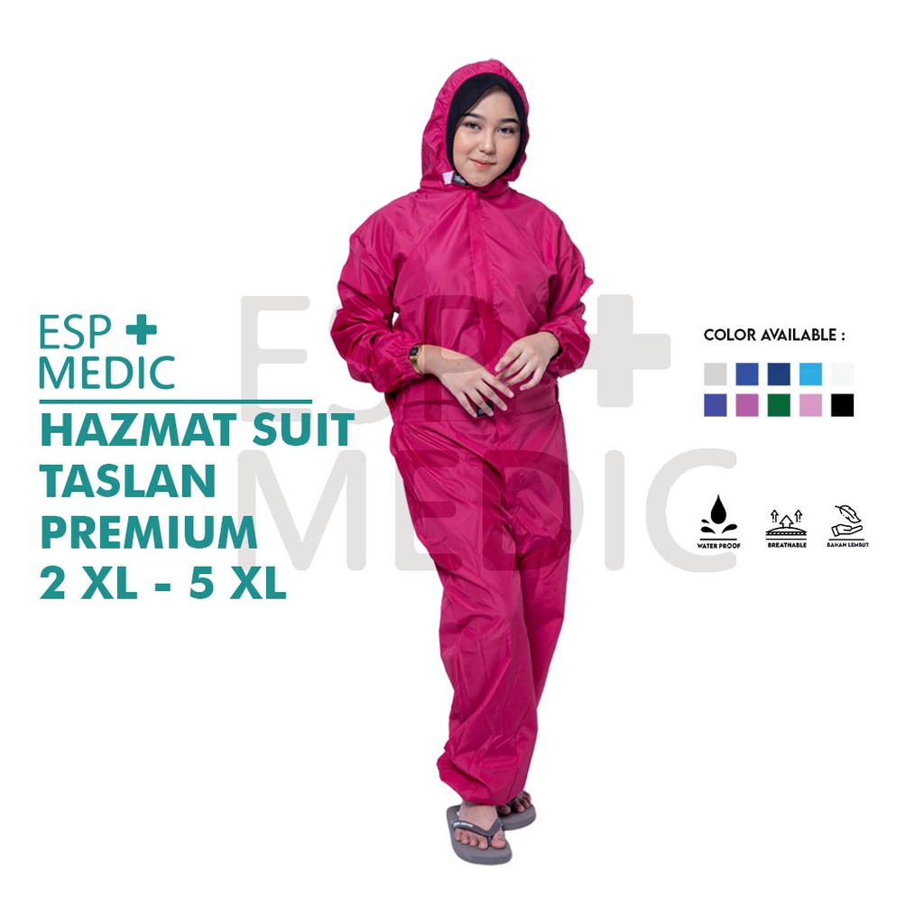 ESPMEDIC-COVERALL SIZE JUMBO WATERPROOF | APD HAZMAT SUIT | APD TASLAN PREMIUM  |HAZMAT SUITE WATERP