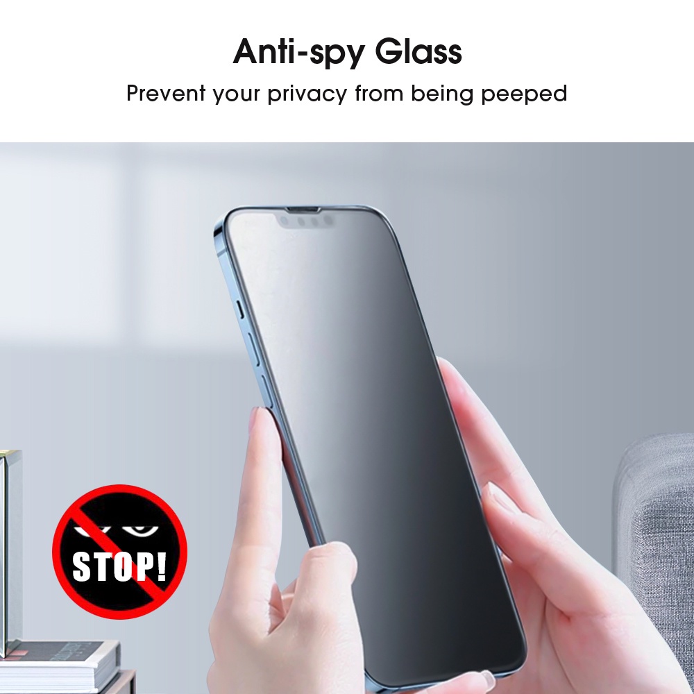 Pelindung Layar Tempered Glass 9H Anti Spy Untuk iPhone 14 / 14 Plus / 14 Pro / 14 Pro Max