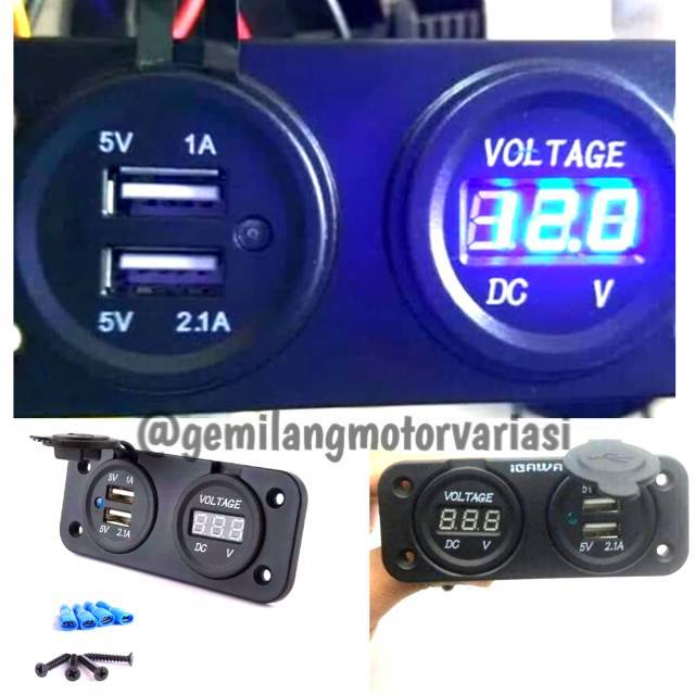 Voltmeter Nmax Charger Hp Nmax , Voltmeter + Cas Hp Nmax  ,  Usb Nmax  motor